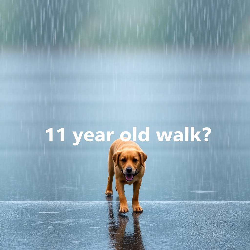 how many miles should an 11 year old dog walk​