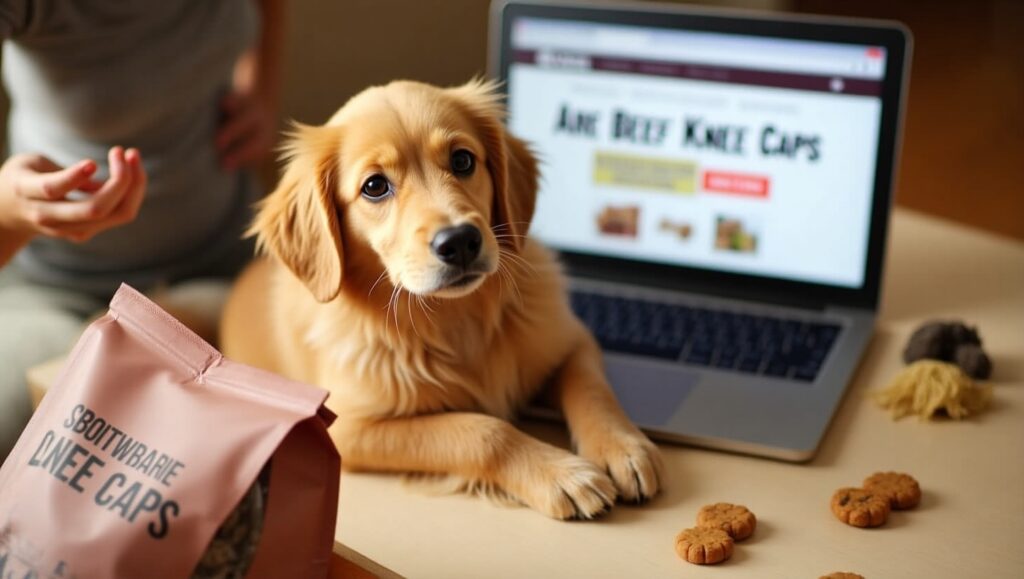 beef knee caps dogs treat safe for dog